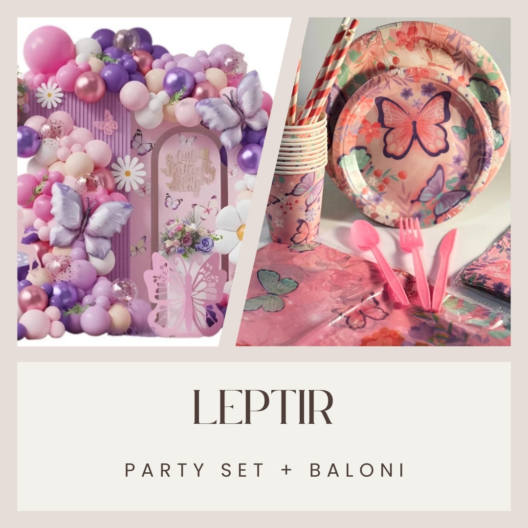Leptir party set + Baloni - Prestige
