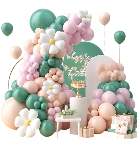 Cvetni set balona - zeleni - Prestige