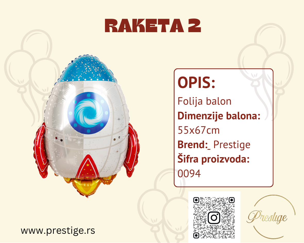 Balon raketa 67cm