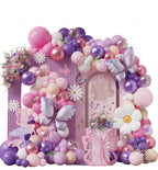 Ljubicasto rozi folija balon leptir set balona leptir za deciji rodjendan