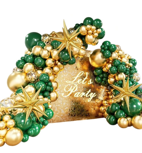 Elegantni zeleno-zlatni set balona - Prestige