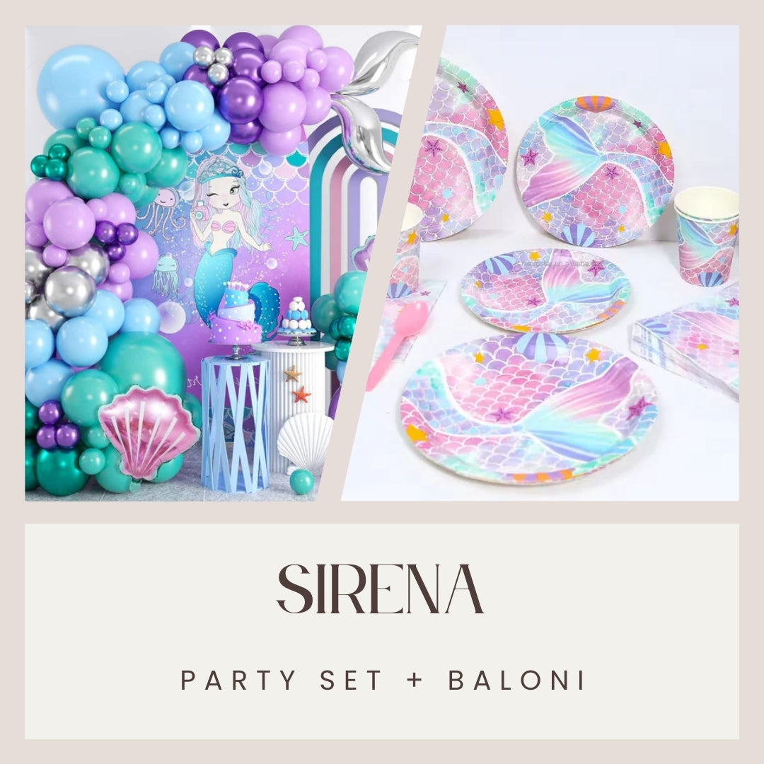 Sirena party set + Baloni