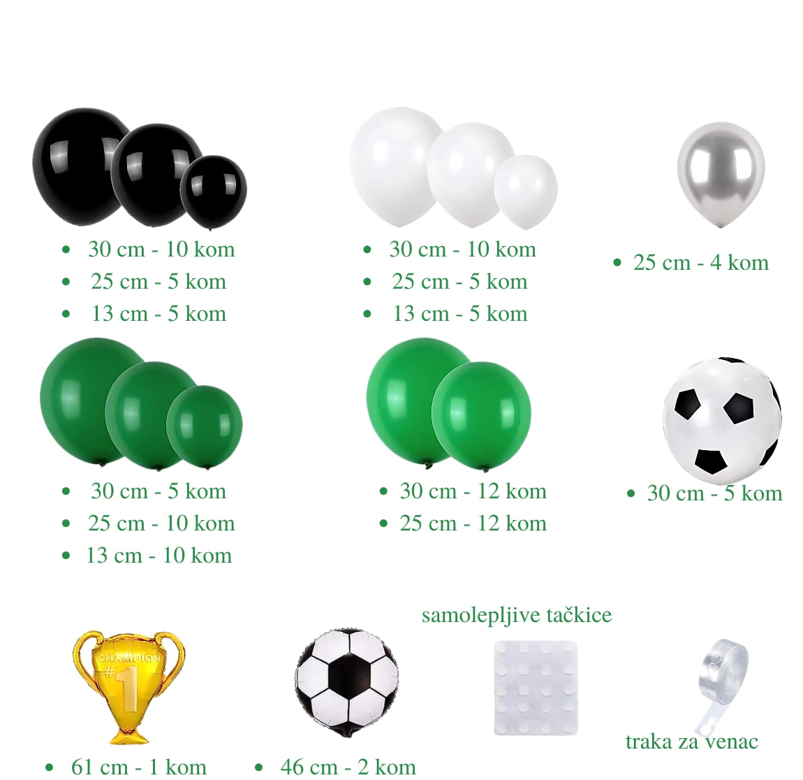 Fudbalski party set + Baloni - Prestige