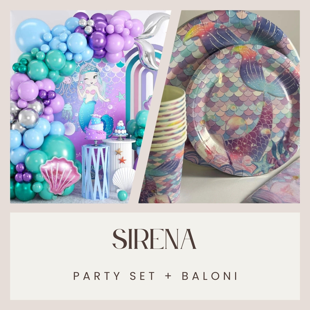 Sirena party set + Baloni - Prestige