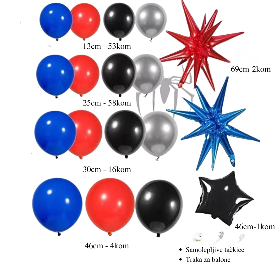 Zvezdasti set balona - Prestige