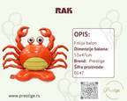 Folija balon rak 53cm - Prestige