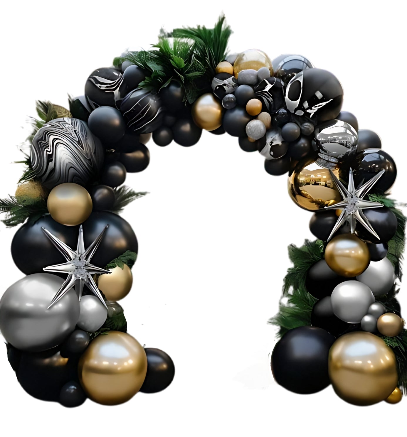 Crni mermerni baloni u dekoraciji – set balona za elegantne proslave i rođendane