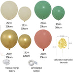 Dekorativni baloni u vintage stilu sa zlatnim lišćem