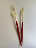 Pribor za rođendan – bordo-beli set od 16 komada