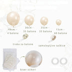 biserni beli sedef set balona