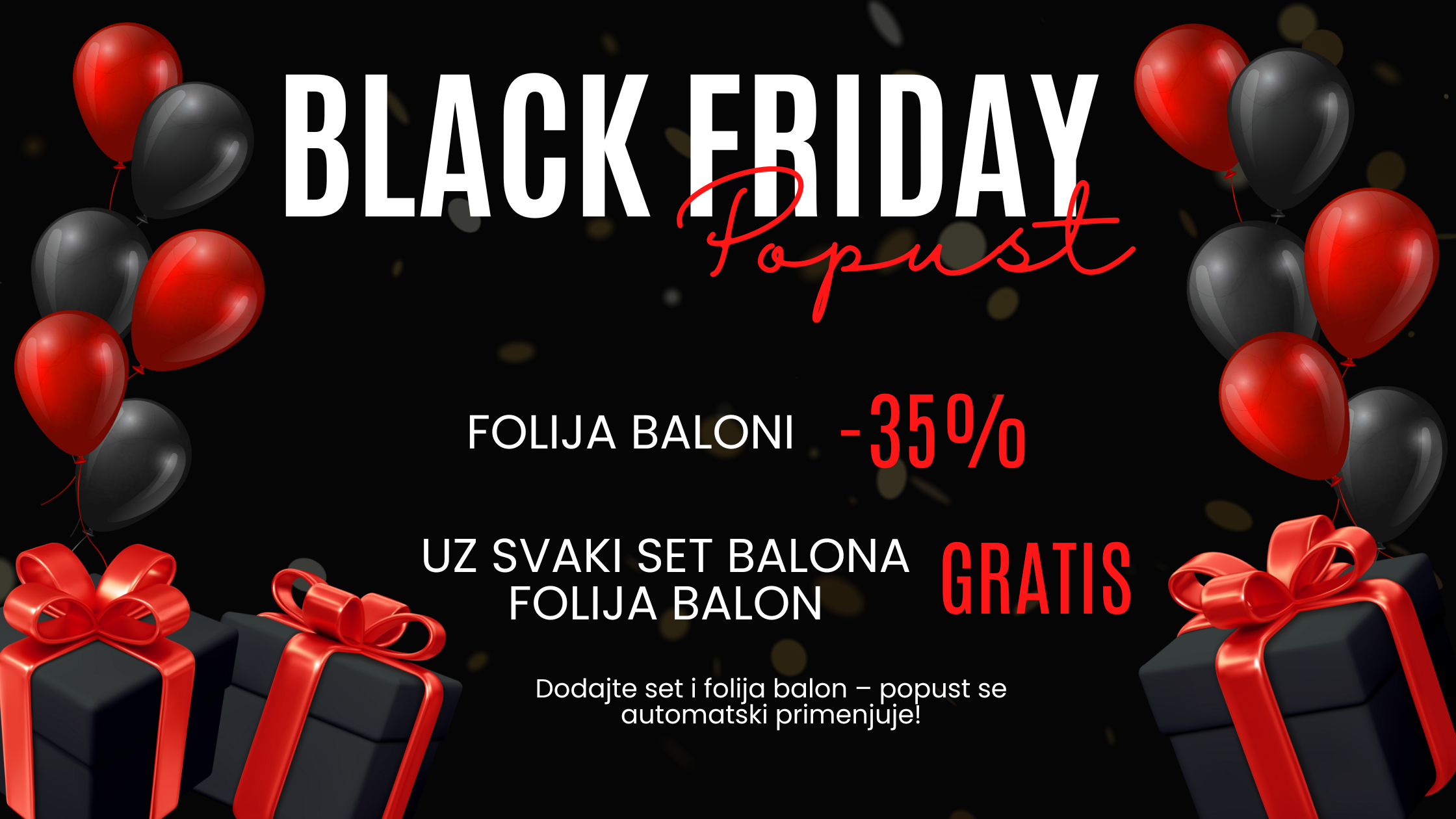 black friday popusti na balone ya rodjendan. prestige.rs
