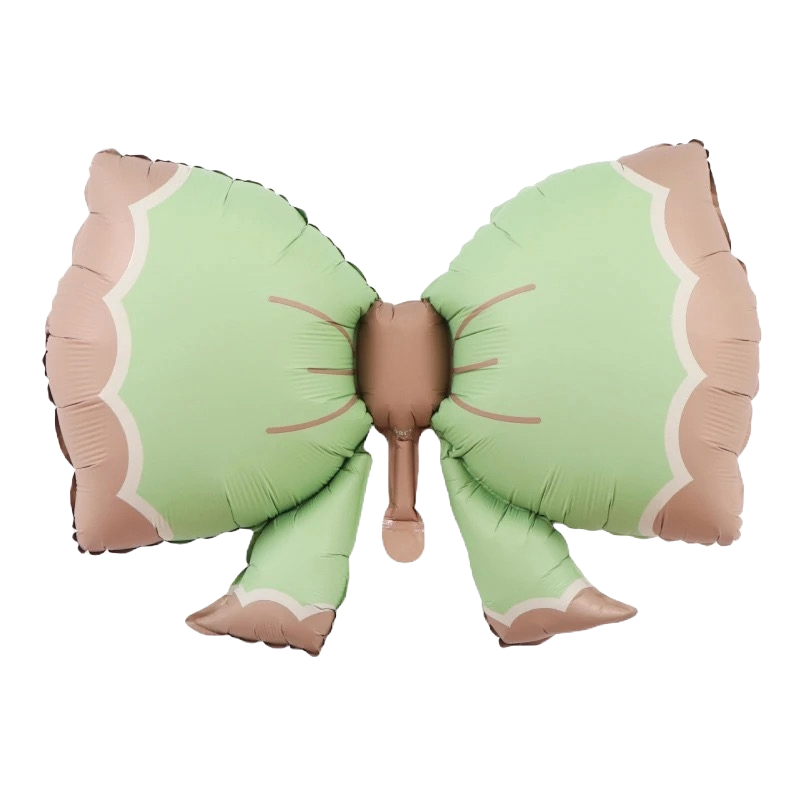 Pastelno zelena mašna balon 91cm
