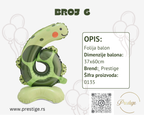 folija balon sa postoljem broj 6