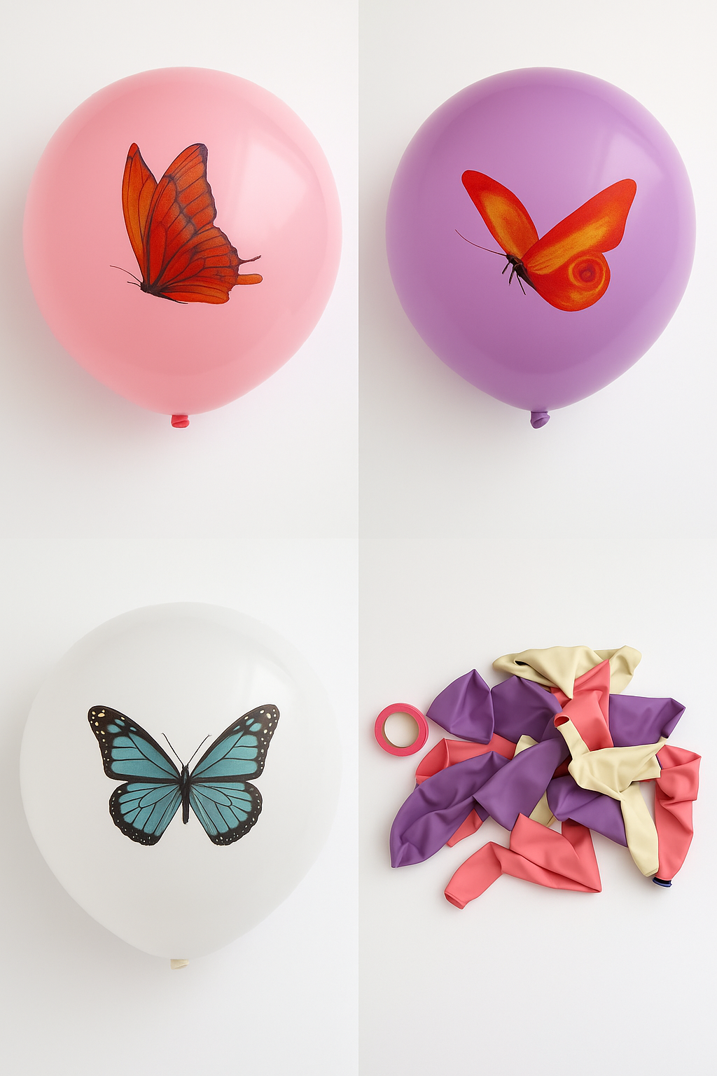 Proizvod za rođendan i proslave – leptir latex baloni - 18 kom