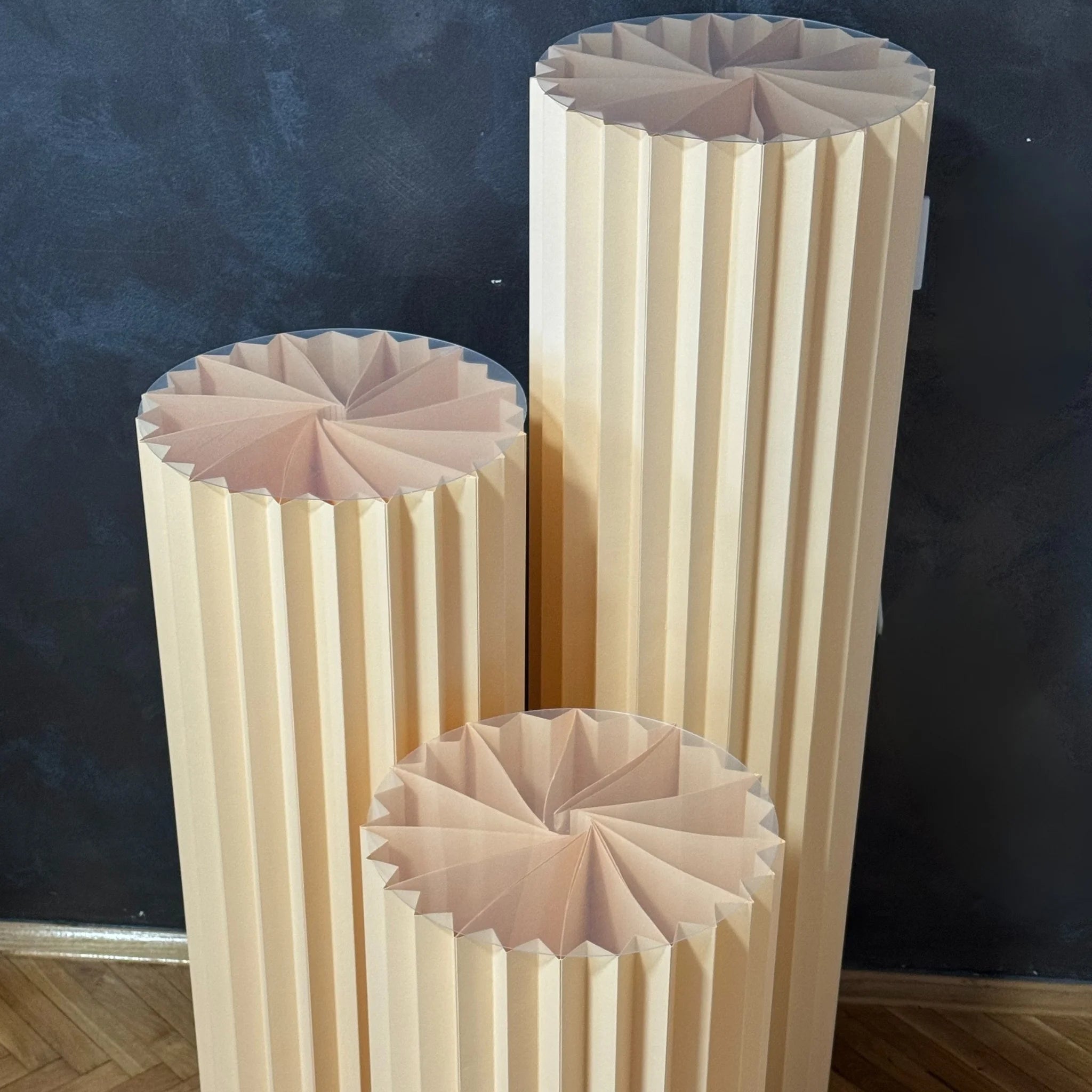 origami stolovi za dekoracije vise velicina