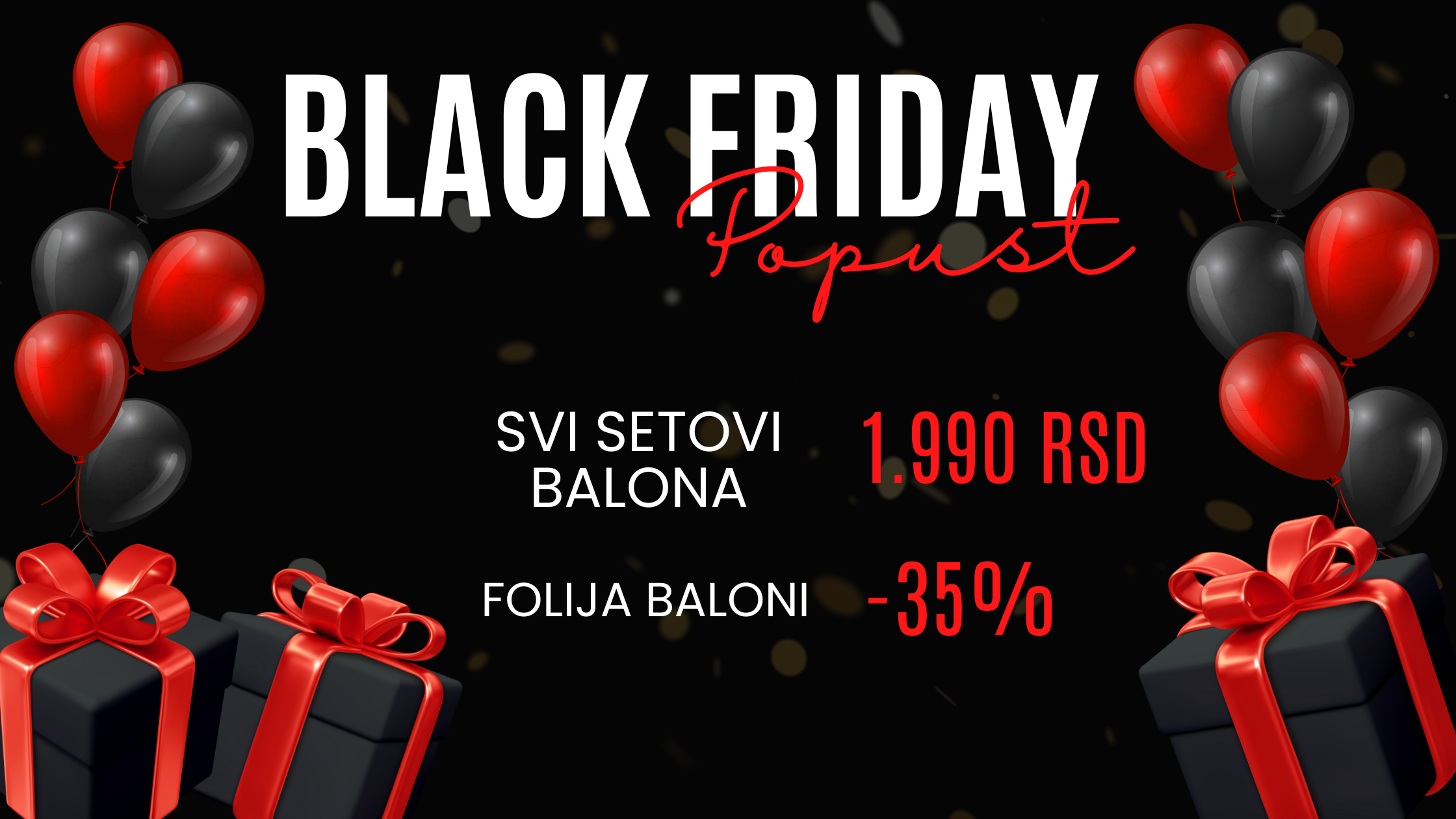 snizenje za dekoraciju balonima za rodjendan. Prestige.rs